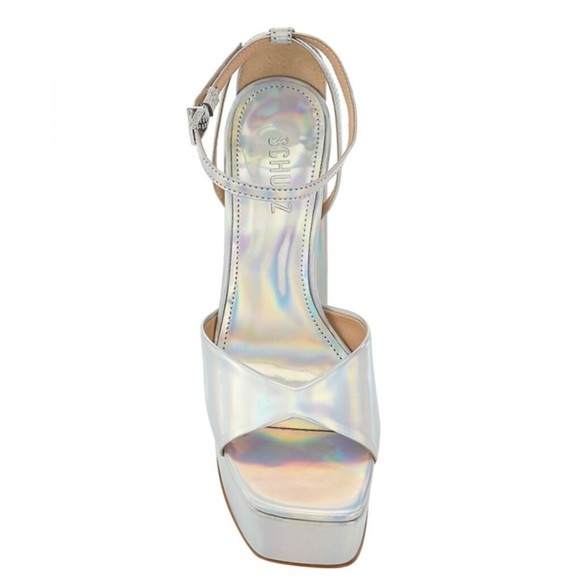 ‼️New Schutz Aryia Metallic Platform Sandals 170.00 - Picture 5 of 16